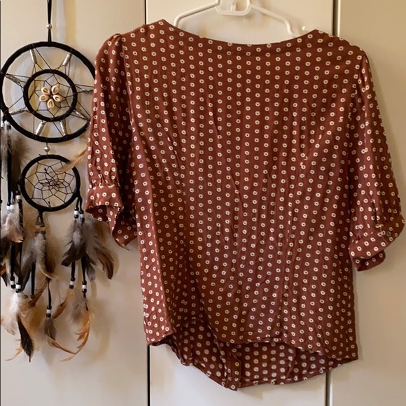 Burnt Orange Floral Free People Top - Picture 3 of 3
